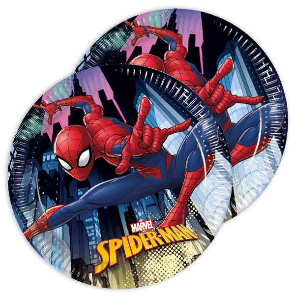 Spiderman Kuchenteller, 8er Pack, 19,5 cm