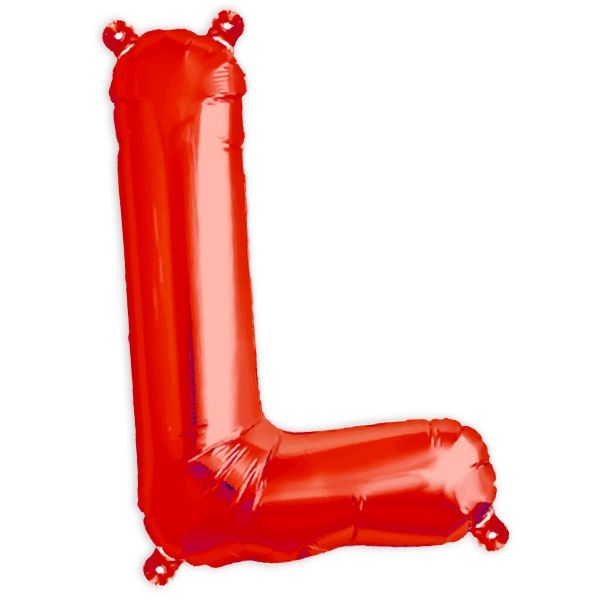 Folienballon Buchstabe L, 41 cm, für personalisierte Deko mit Namen etc.