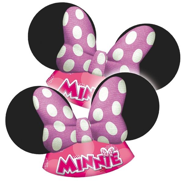 Minnie Mouse-Ohren im 6er Pack, witzige Partyhütchen für Mäuse