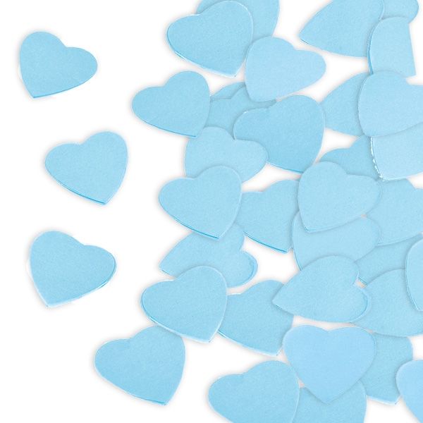 Konfetti, große Herzen, hellblau, 300g, 6cm