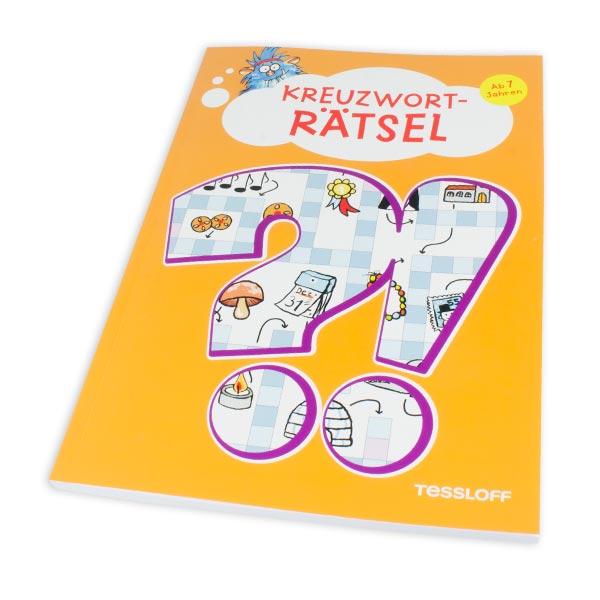 Kreuzworträtselbuch für Kinder mit 75 Seiten inklusive Lösungen