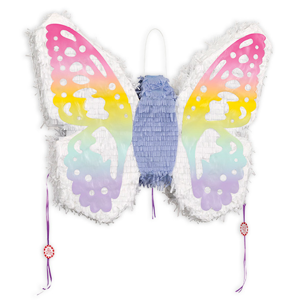 Schmetterling Pinata zum Schlagen, Pappe, 51cm x 49cm x 6cm