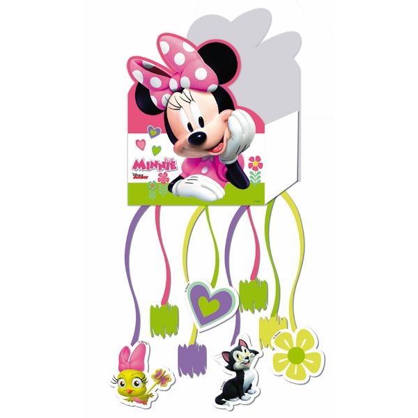Minnie Zugpinata mit 8 Bändern für Minnie Mouse-Themengeburtstag