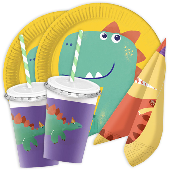 Dinosaurier - Basic Set, 54-teilig für bis zu 8 Kids