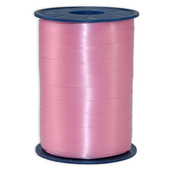 Geschenkband in matt rosa, Kunststoff, 250m x 10mm