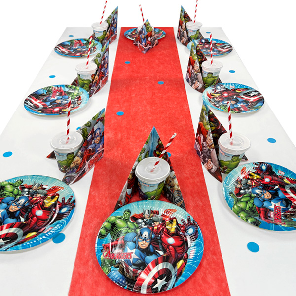 Avengers Tischdeko Set bis 8 Gäste, 56-teilig