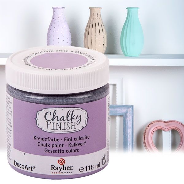 Chalky Finish Kreidefarbe Lavendel, samtartige Optik, 118ml, vielseitig einsetzbar