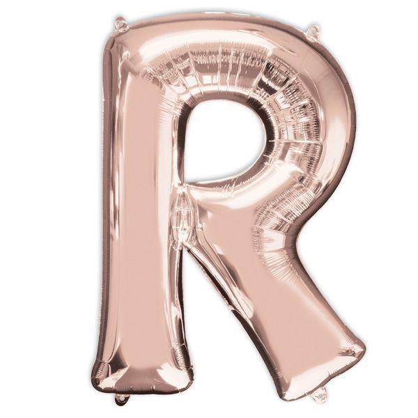 Folienballon Buchstabe "R" - Rosé Gold