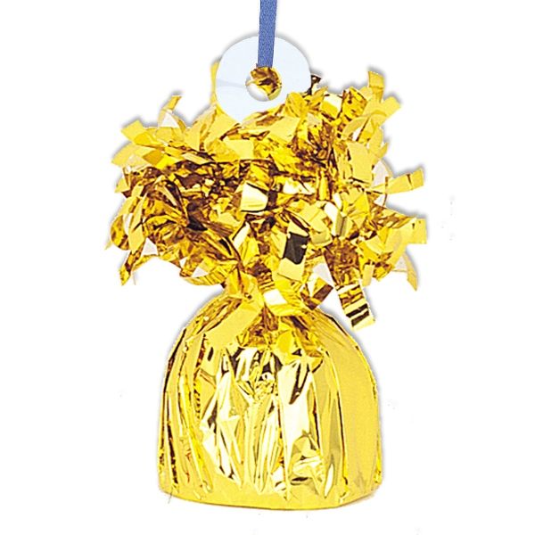Ballongewicht in Gold-Metallic 13cm, mit Schlaufe für die Folienballons