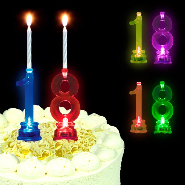 Blinkende Geburtstagszahl 18