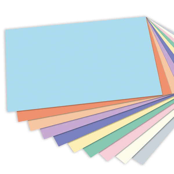 100 Blatt Tonpapier in Pastellfarben