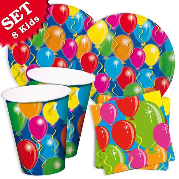 Luftballons Partyset, 36-tlg., 8 Kids