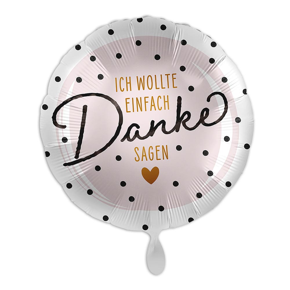 "Einfach Danke", runder Heliumballon Ø 34 cm