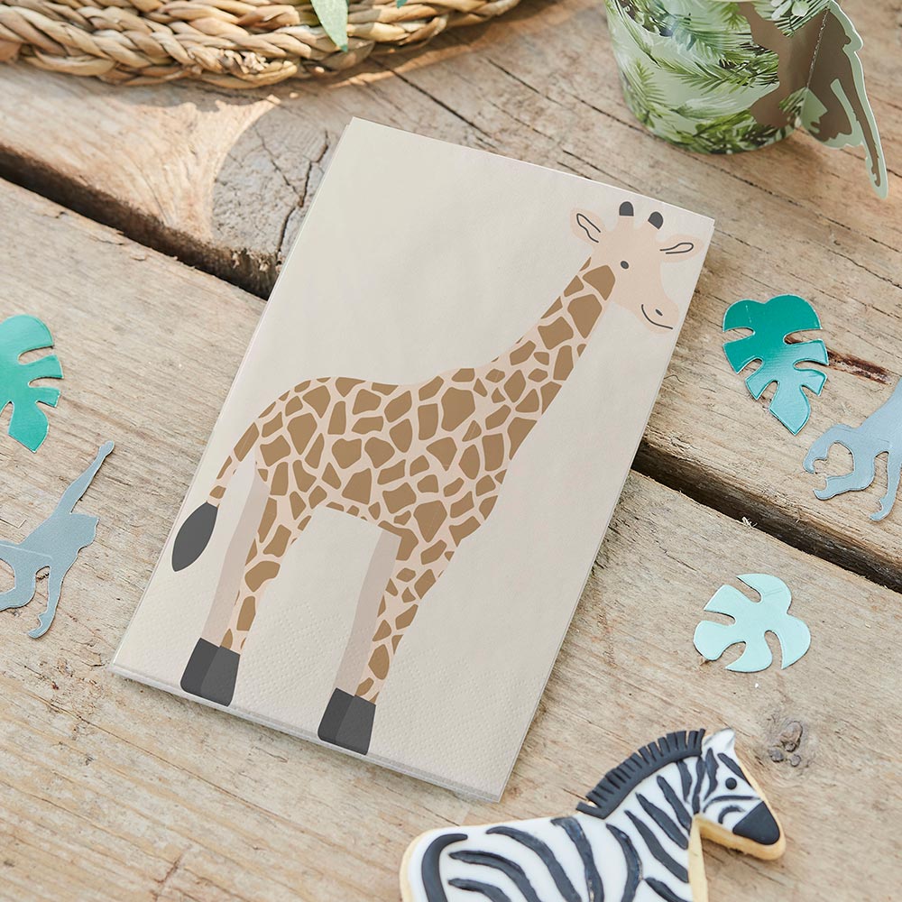 Servietten Giraffe, 16er Pack, 32cm x 22cm