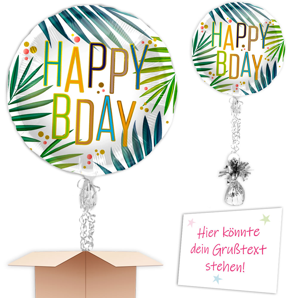 Palmen "Happy Birthday" zum Geburtstag verschenken