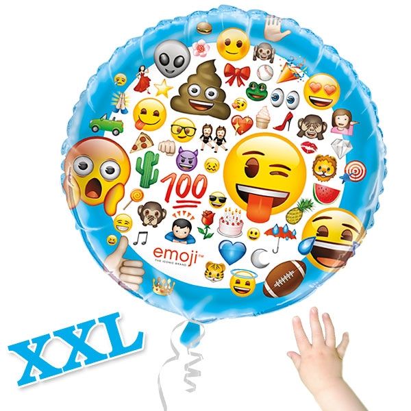 Emoji Folienballon XXL, Ø 86cm, heliumgeeignet