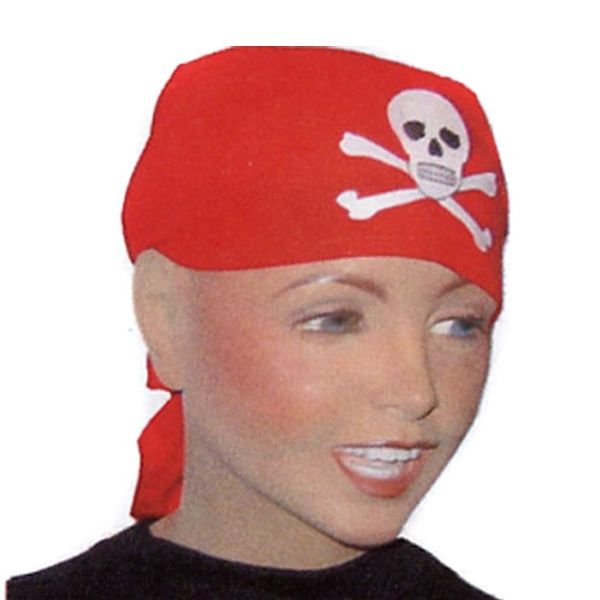 rotes Piratenkopftuch für Piratenkostüm von Kindern, 1 Stück