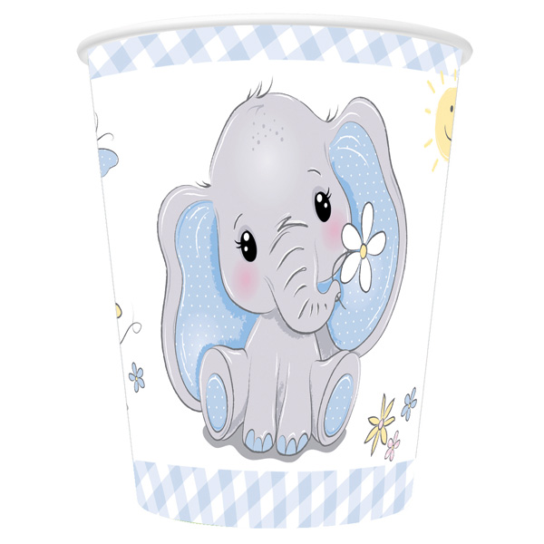 Becher Baby Elefant Blau, 8 St.