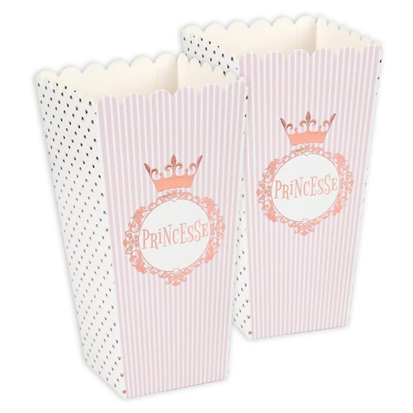 Prinzessinnen Party-Boxen für Popcorn, 8 Stück