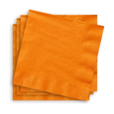 Servietten klein orange 20er,unif., 25cm