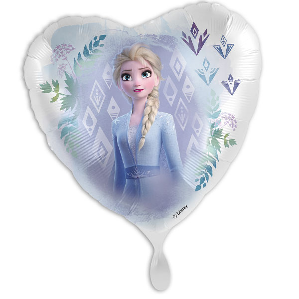 Frozen Folienballon mit Elsa-Motiv in Herzform, 35cm x 33cm