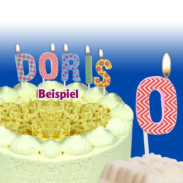 Mini Kerze Buchstabe O, 2,5cm, für Namen vom Geburtstagskind, 1 Stück