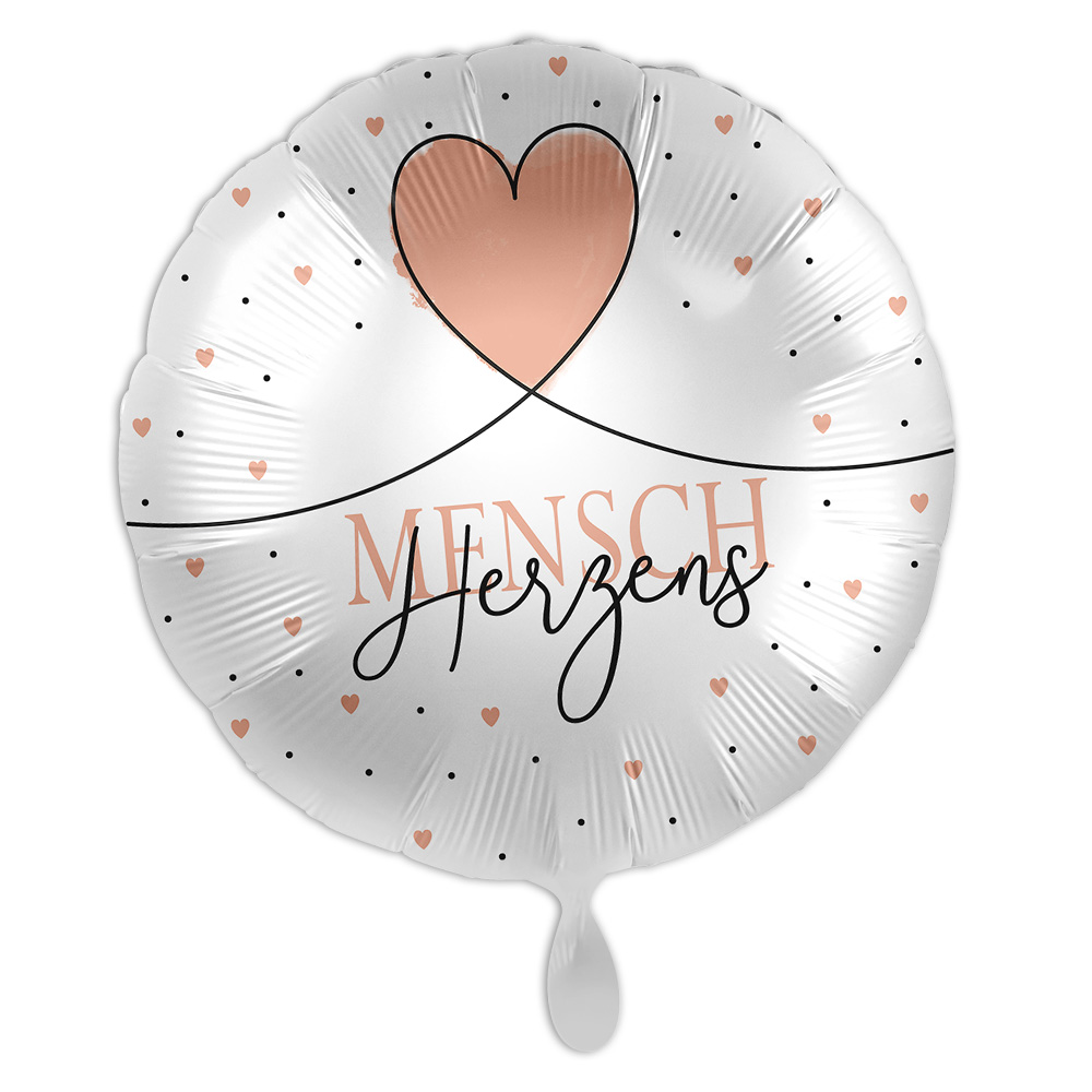 "Herzensmensch", runder Heliumballon Ø 34cm