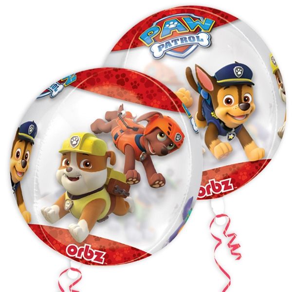 Folieballon Bubble,Paw Patrol transp.40cm