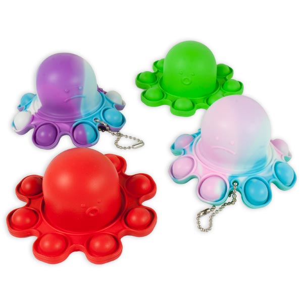 Oktopus-Pop-Toy, Silikon, 1 Stück, 9cm x 5,5cm für die Mitgebseltüte