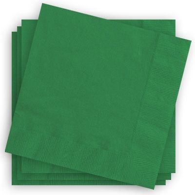 Papierservietten in Grün, 33x33cm, 2-lagige Servietten, einfarbig, 20 Stück
