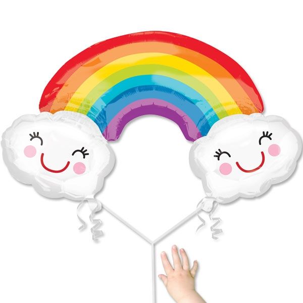 Regenbogen Folieballon XL, 1 Stk, 93cm x 55cm
