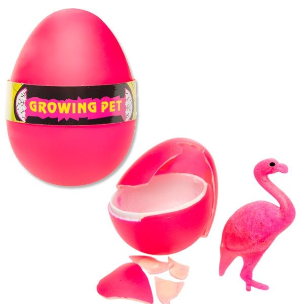 Cooles Mitgebsel - Schlüpf Ei "Flamingo", pink und süß, 1 Stk, 6cm