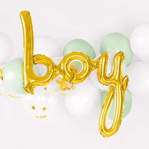Folienballon Schriftzug "Boy", 63cm x 74cm