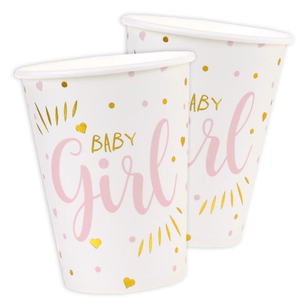 Pappbecher Baby Girl im 10er Pack, 270ml