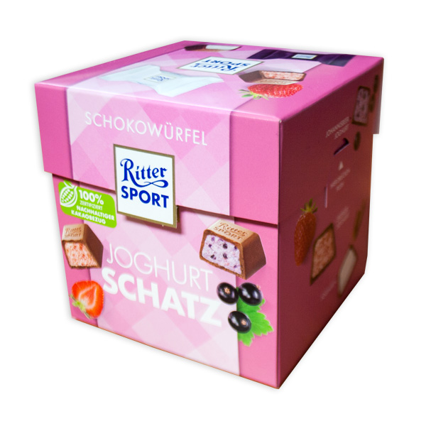 Ritter Sport Schokowürfel, Joghurtschatz, 176g, 22 Stück