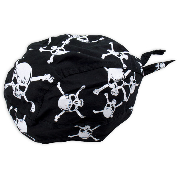 Cooles Piraten-Kopftuch mit Totenkopf-Muster aus Baumwolle