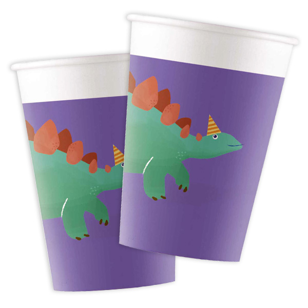 Dinosaurier Partybecher, 8 Stk., 200ml