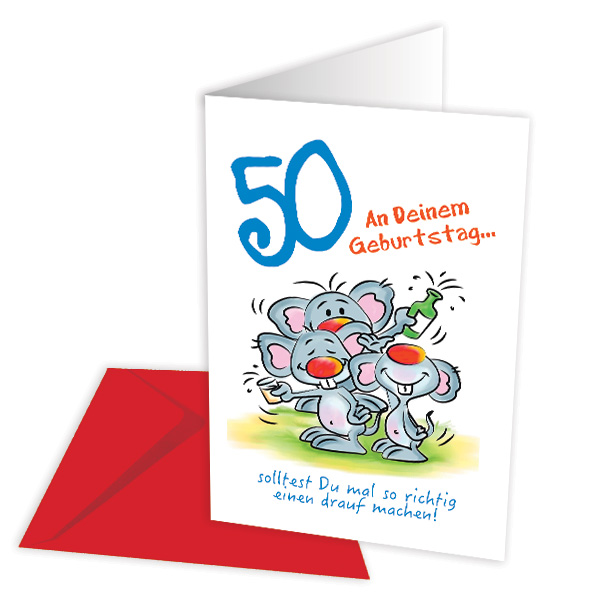 Geburtstagskarte zum 50. Geburtstag