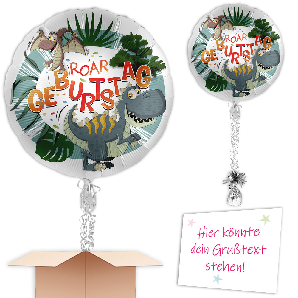 Geschenkballon Dinosaurier Geburtstag, Ø 35cm