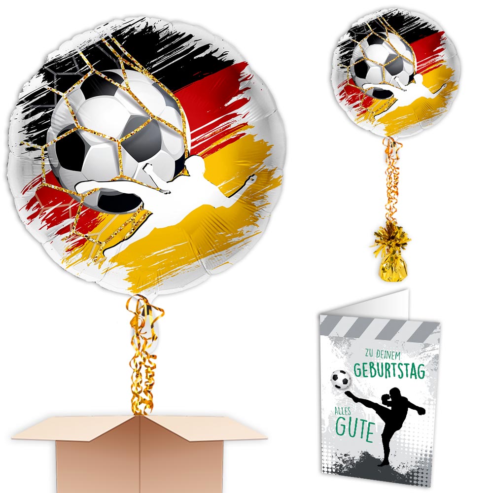 Fußball Deutschland, rund schwarz-rot-gold Ø 35cm