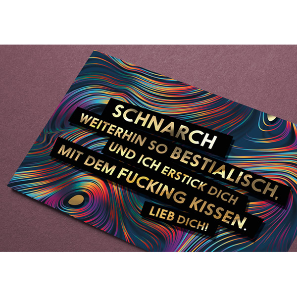Grußkarte Schnarchen, 17,5cm x 12cm