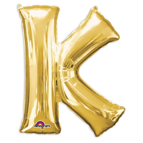 Folienballon Buchstabe "K" - Gold für personalisierte Deko, 83×66cm