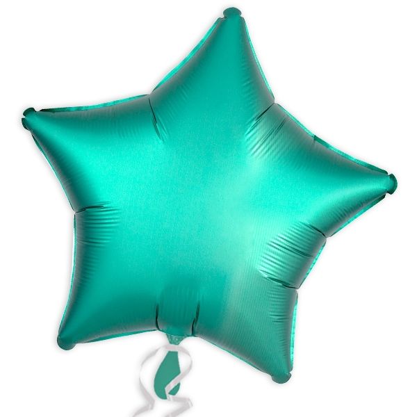Folieballon Stern, Satin Luxe Jadegrün, 45 cm
