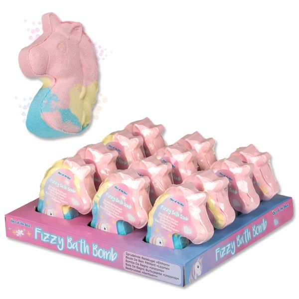 Großpack Einhorn Badekugeln, 12 Stk, je 100g, 8,5cm