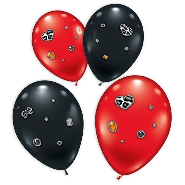 Juwelen-Ballons "Leopard" im 4er Pack