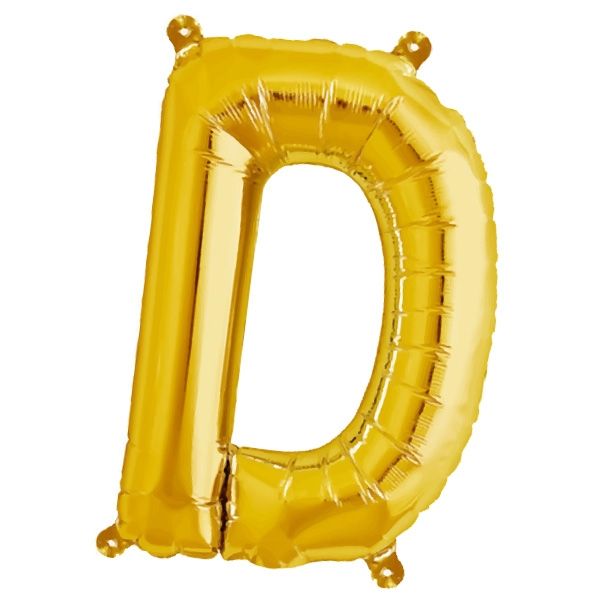 Folienballon Buchstabe D für Vornamen und Losungen, 41cm