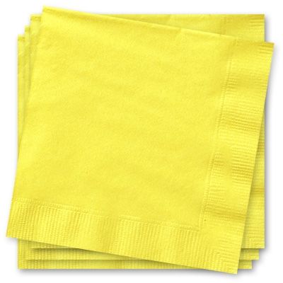 Gelbe Servietten 33 cm, einfarbige Papierservietten, 2-lagig, 20 Stück