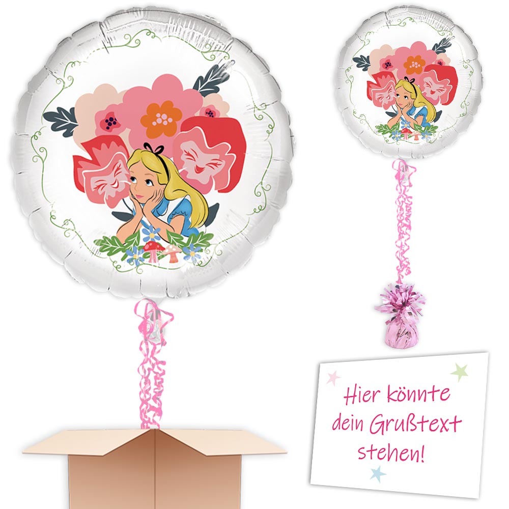 Folienballon "Alice im Wunderland" als Geschenk
