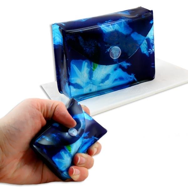 Knautschfreie Taschentuch-Box zum Wiederbefüllen Eiskristall-Design, inkl. Tüchern, Querformat