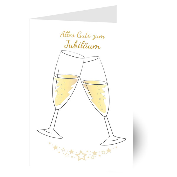 "Alles Gute zum Jubiläum" Glückwunschkarte inkl. Umschlag